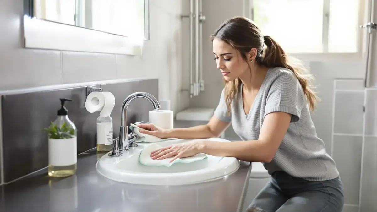 Met azijn doordrenkt toiletpapier lost een veelvoorkomend badkamerprobleem op dat vaak wordt onderschat