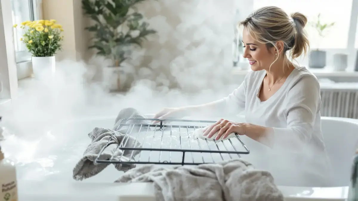 Met deze badkamertruc maak je ovenroosters in 30 minuten brandschoon zonder schrobben of agressieve middelen