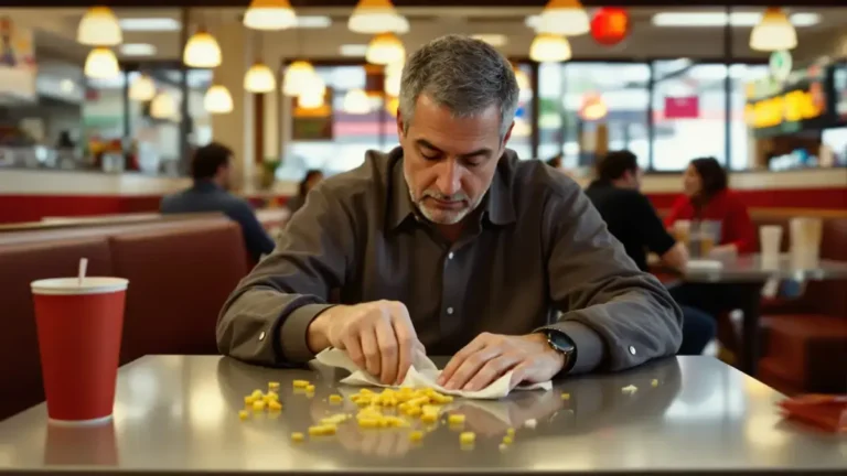 Deskundigen zijn het erover eens dat mensen die hun tafel schoonmaken in fastfoodrestaurants kostbare momenten van gezelligheid en uitwisseling kunnen mislopen